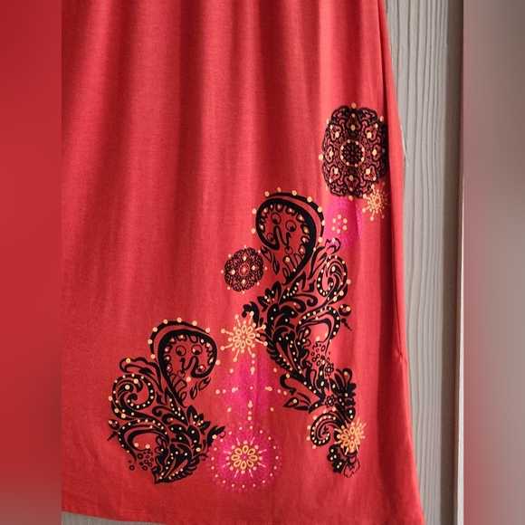 New Directions Orange Maxi Dress - Picture 6 of 15